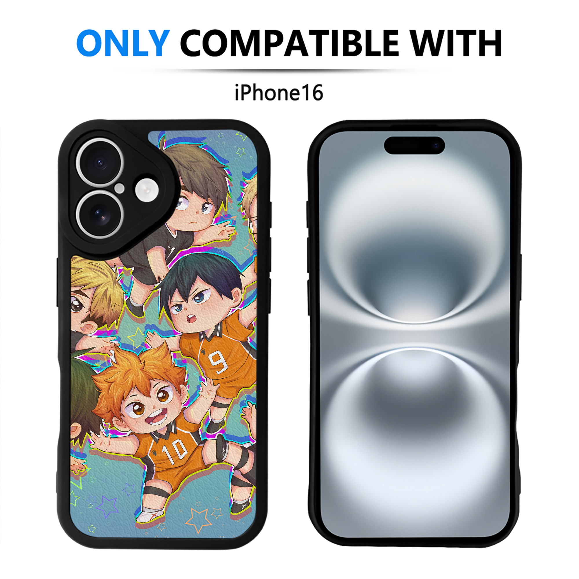 （画像用） ハイキュー!! Haikyu!! 【iPhone 16シリーズ対応】シリコンスマホケース（レザー調） 材質：シリコン